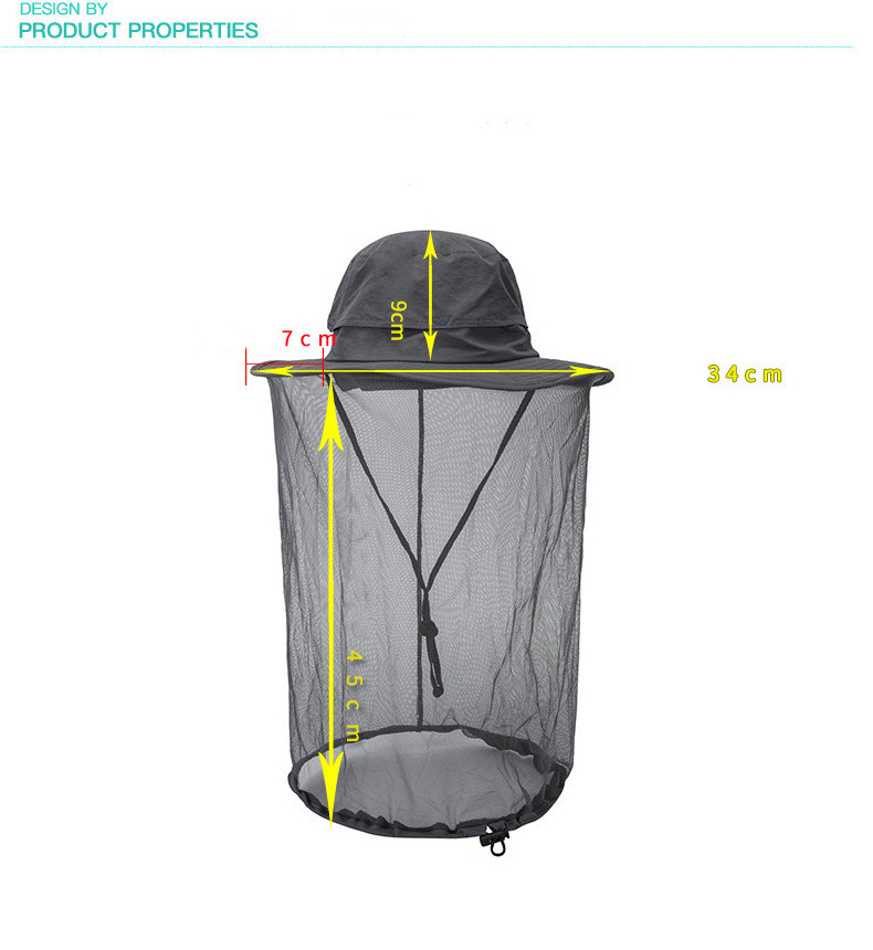 360 Mosquito Proof Hat Men Women Fishing Sunshade Mosquito Net Sun Protection Breathable Camping Hiking Caps