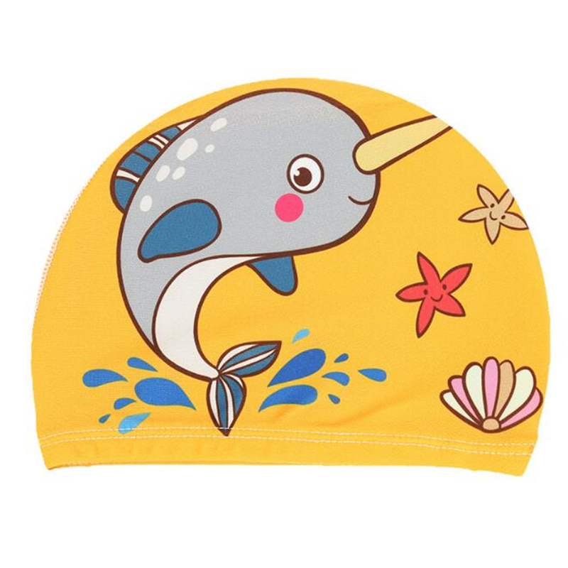 Summer Kids Swim Cap Girls Boys Waterproof Durable Multi Colors Cartoon Swimming Hat Children Swim Accessories