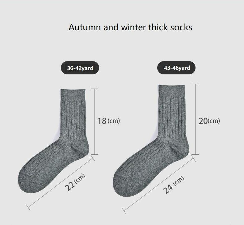 Classic Business Men's Socks 98% Cotton Midtop Socks Double Needle Craftsmanship Method Of Sweat Absorption and Deodorant Socks