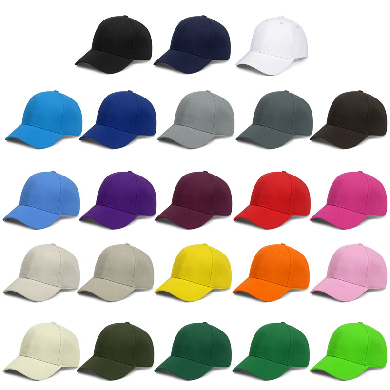 Adjustable Cotton Blank Hat Custom Logo Wholesale 6 Panel Solid Color Baseball Cap