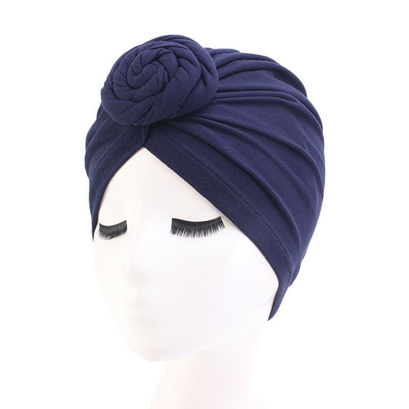 Women Turban African Pattern Headwrap Pre-Tied Bonnet Knot Beanie Hat Headwrap Hat