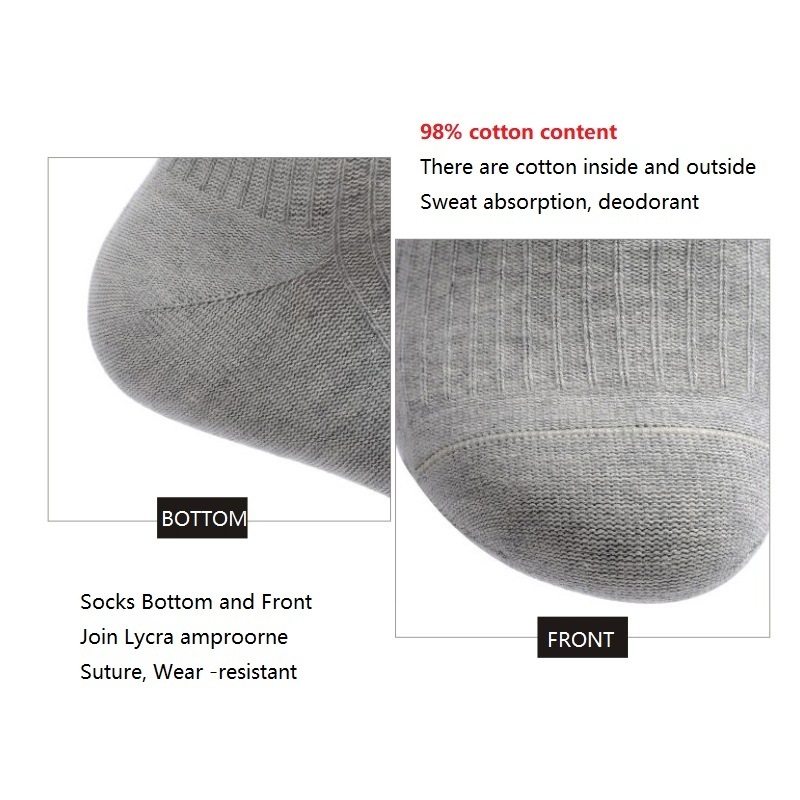 Classic Business Men's Socks 98% Cotton Midtop Socks Double Needle Craftsmanship Method Of Sweat Absorption and Deodorant Socks