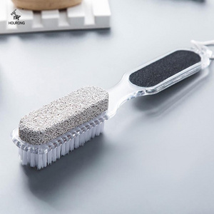 4 in 1 Foot Brush Scrubber Feet Massage Pedicure Tools nail  file Scrub Brushes Exfoliating  Foot Care Tool