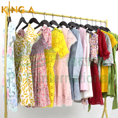 KINGAAA casual cotton Short dress ukay ukay bundle used clothes thrift dubai import second hand used clothing bales from usa