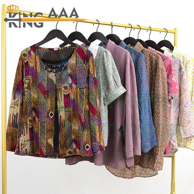 KINGAAA women Printed tops shirts Short sleeve shirt ukay ukay bundle used clothing second hand clothes bales from uk 45kg-50kg