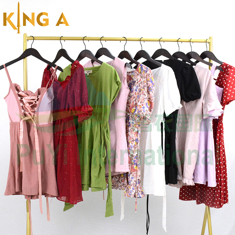 KINGAAA casual cotton Short dress ukay ukay bundle used clothes thrift dubai import second hand used clothing bales from usa