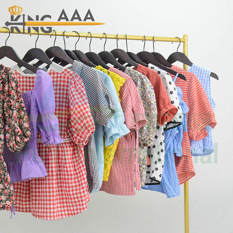 KINGAAA fashion style used cotton women's blouses & shirts second hand clothing used clothes bale thailand for women in bales