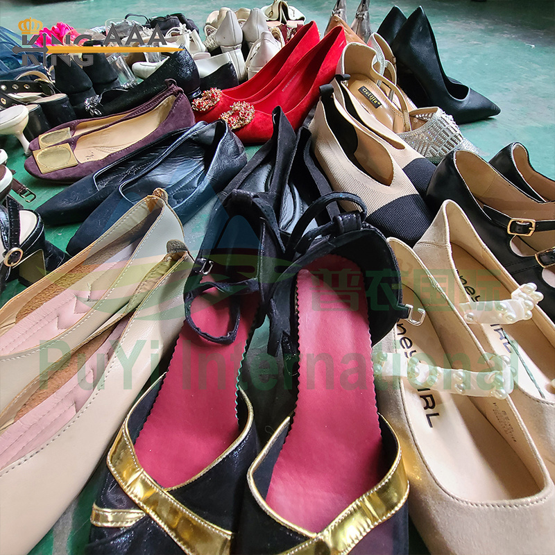 Canada ladies flats pvc sole breathable casual shoes high heel second hand shoes used clothing and shoes