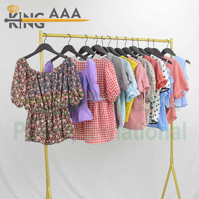 KINGAAA summer wholesale ropa casual women ropa mujer crop top second hand clothes bales from uk 45kg-50kg ukay ukay bales