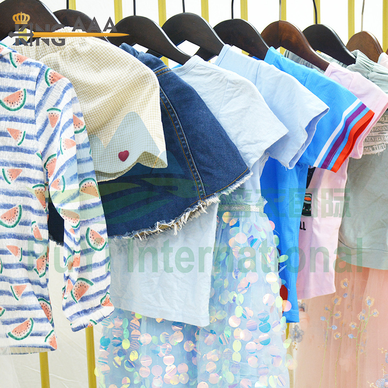 KINGAAA used clothes children kids second hand clothing vip 45kg mixed clothing bulk bales used clothes babies for sale