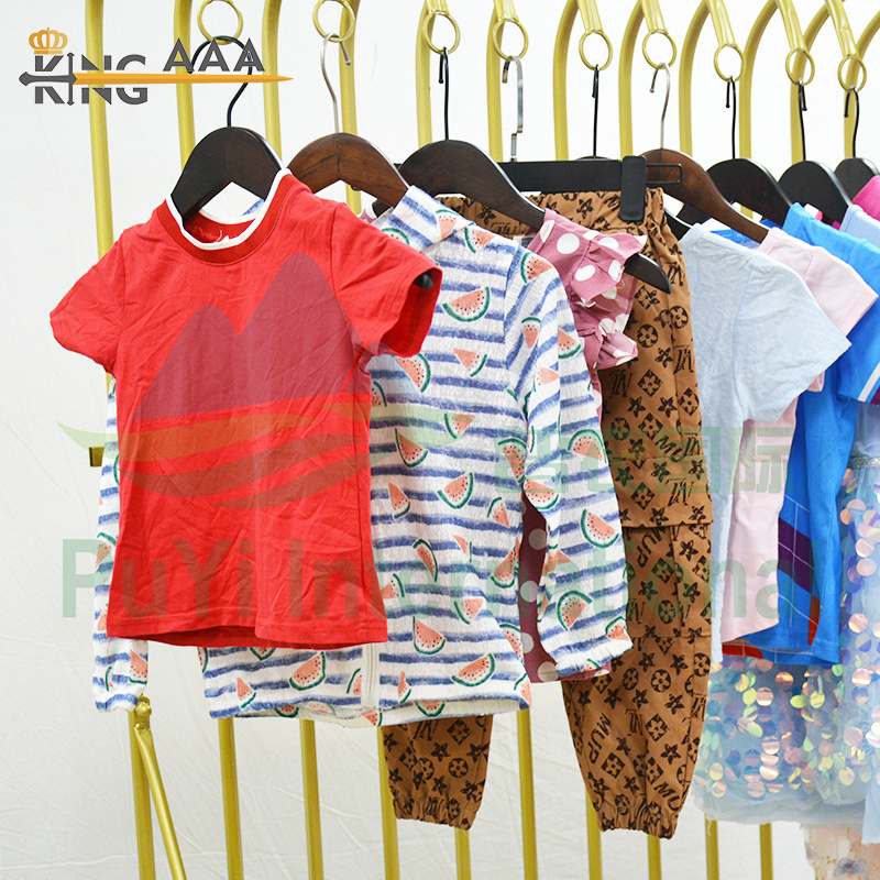 KINGAAA used clothes children kids second hand clothing vip 45kg mixed clothing bulk bales used clothes babies for sale