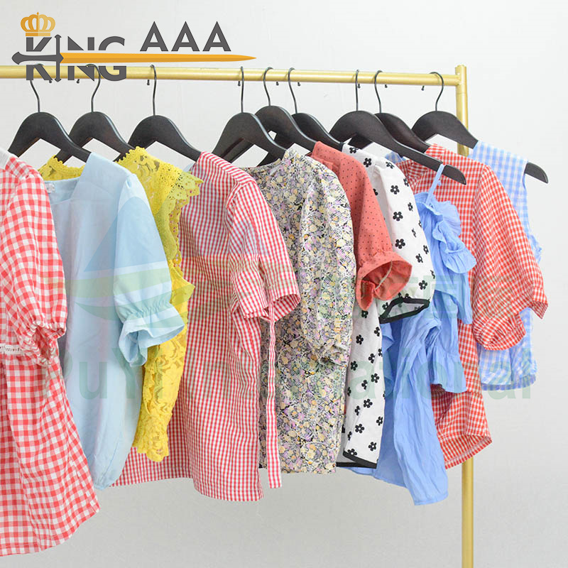 KINGAAA summer wholesale ropa casual women ropa mujer crop top second hand clothes bales from uk 45kg-50kg ukay ukay bales