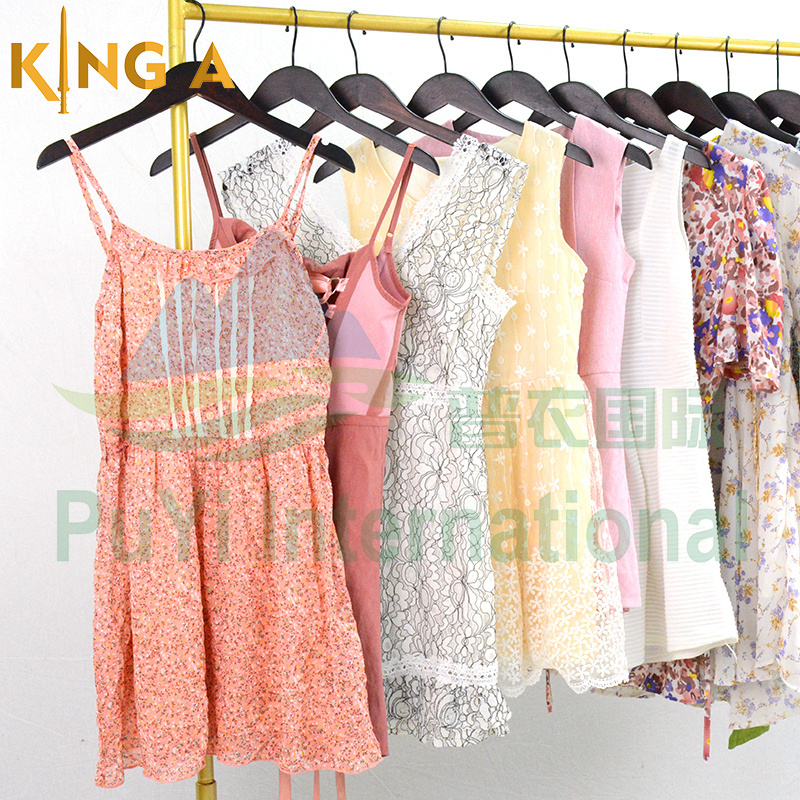 KINGAAA casual cotton Short dress ukay ukay bundle used clothes thrift dubai import second hand used clothing bales from usa