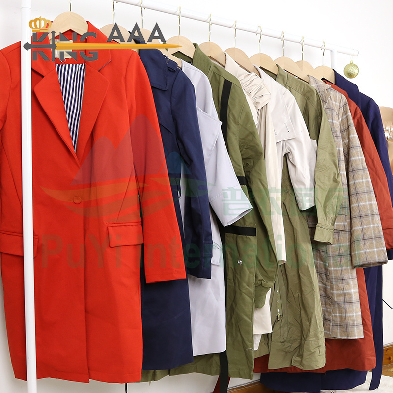 euro brands stock clothes ladies overcoat 2nd hand clothing 45kg bales pallets of clothes