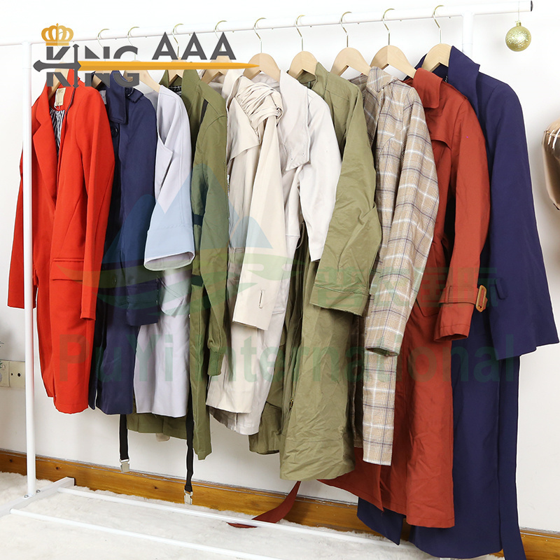 euro brands stock clothes ladies overcoat 2nd hand clothing 45kg bales pallets of clothes