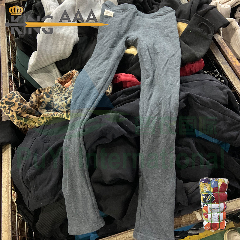 Winter legging 100% cotton used pants bales 45kg korean second hand trousers for men