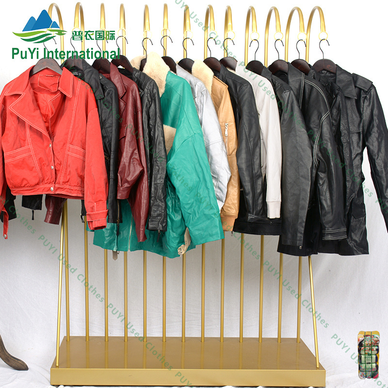 Wholesale Winter Coats Men's Leather Used Mens Clothes Bales Korean Used Clothing Bag Bale Jacket Adults for Men Top Clean