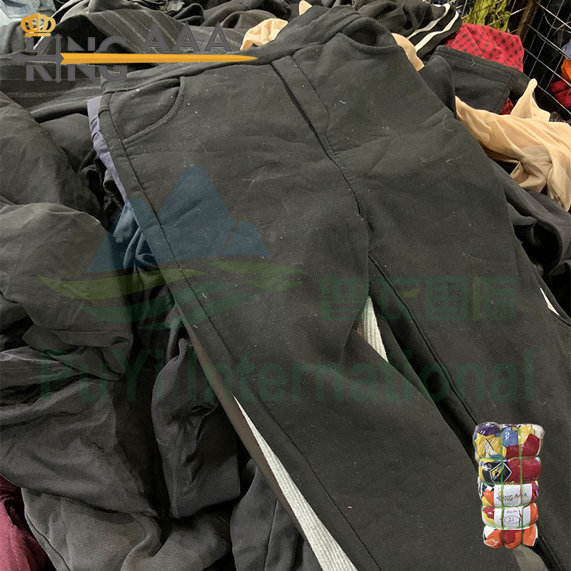 Winter legging 100% cotton used pants bales 45kg korean second hand trousers for men