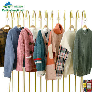 Winter Ladies Sweater thick TOP grade bales mixed used clothing asian used clothes from second hand