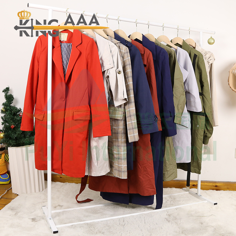 euro brands stock clothes ladies overcoat 2nd hand clothing 45kg bales pallets of clothes