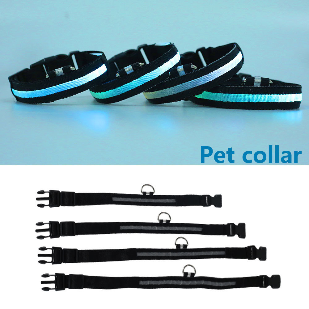 Best Seller Rechargeable LED Dog Collar for Dog Walking at Night Manufacturer Wholesale Eco Nylon Flashlight Collar Leash Set