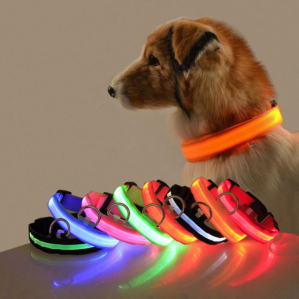 Best Seller Rechargeable LED Dog Collar for Dog Walking at Night Manufacturer Wholesale Eco Nylon Flashlight Collar Leash Set