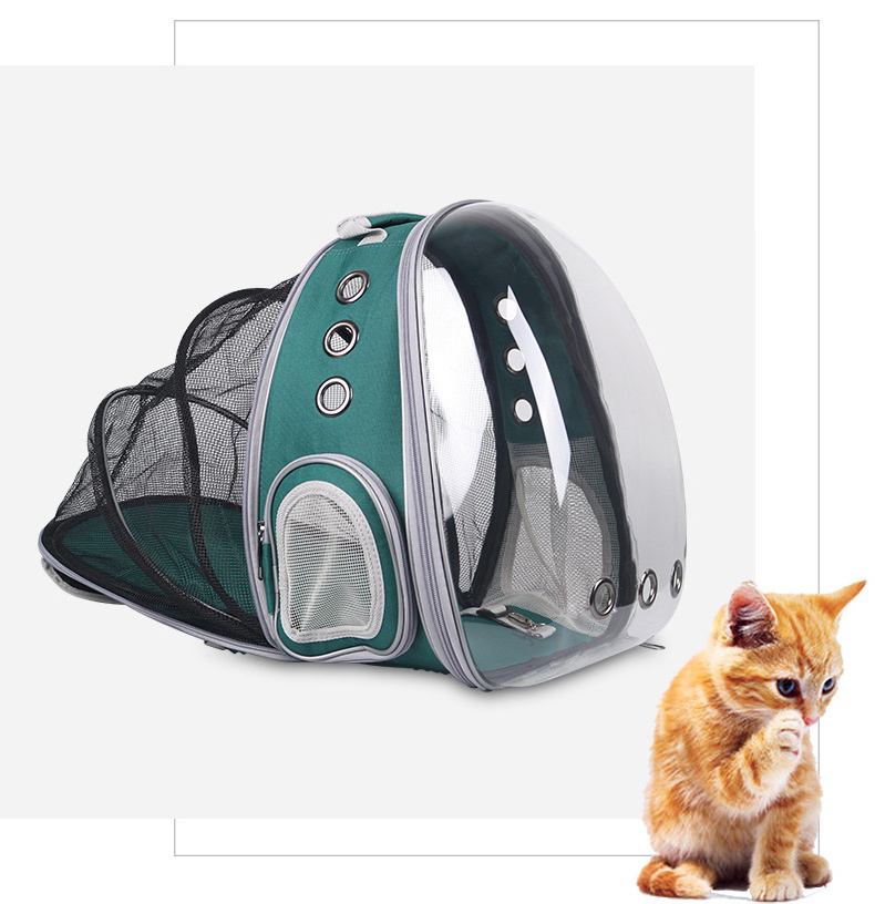 Expandable Cat Backpack Space Capsule Transparent Clear Pet Carrier for Small Pets Carrying Outdoor Traveling Backpack