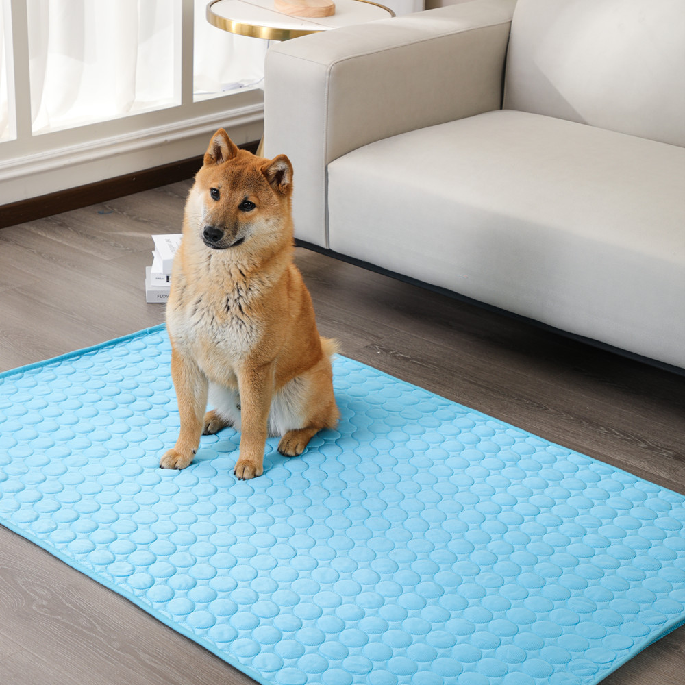 Puda Hot Selling CoolCore Summer Pet Cooling Bed Customization Ice Silk Cooling Fabric Pad Bed for Pet