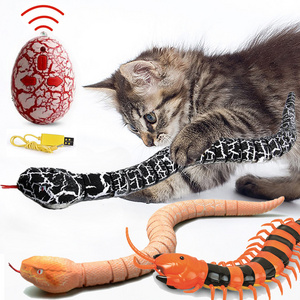 Factory Smart Sensing Snake Toys Electric Interactive Cat Toys USB Rechargeable Pet Dogs Cat Accessories Snake Funny Tricky Toy