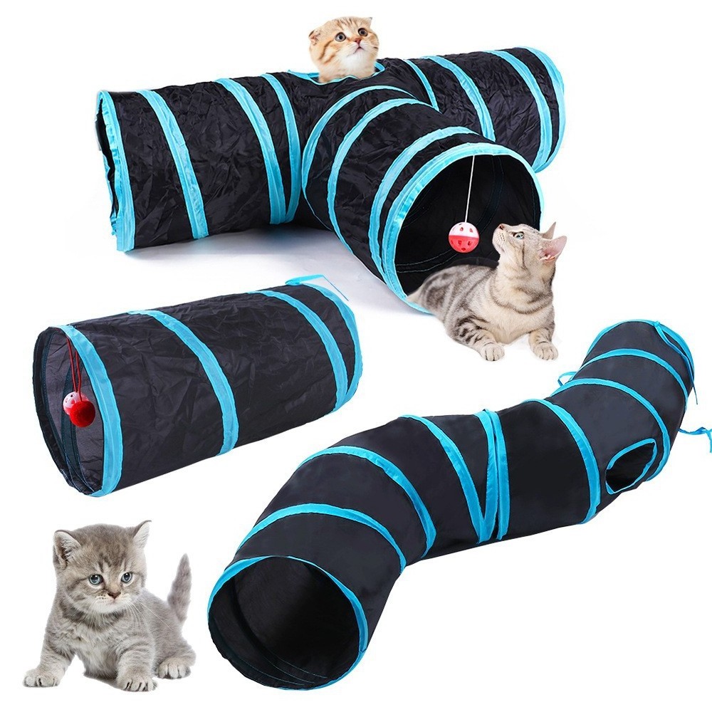 Puda New pet recommended interactive toy cat tunnel rainbow cat channel runway rolling ground Totoro den