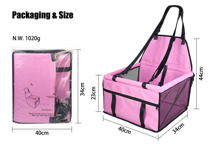 Factory Waterproof Portable Folding Safety Travel Carrier Small Pet Dog Cat Booster Basket Car Seat