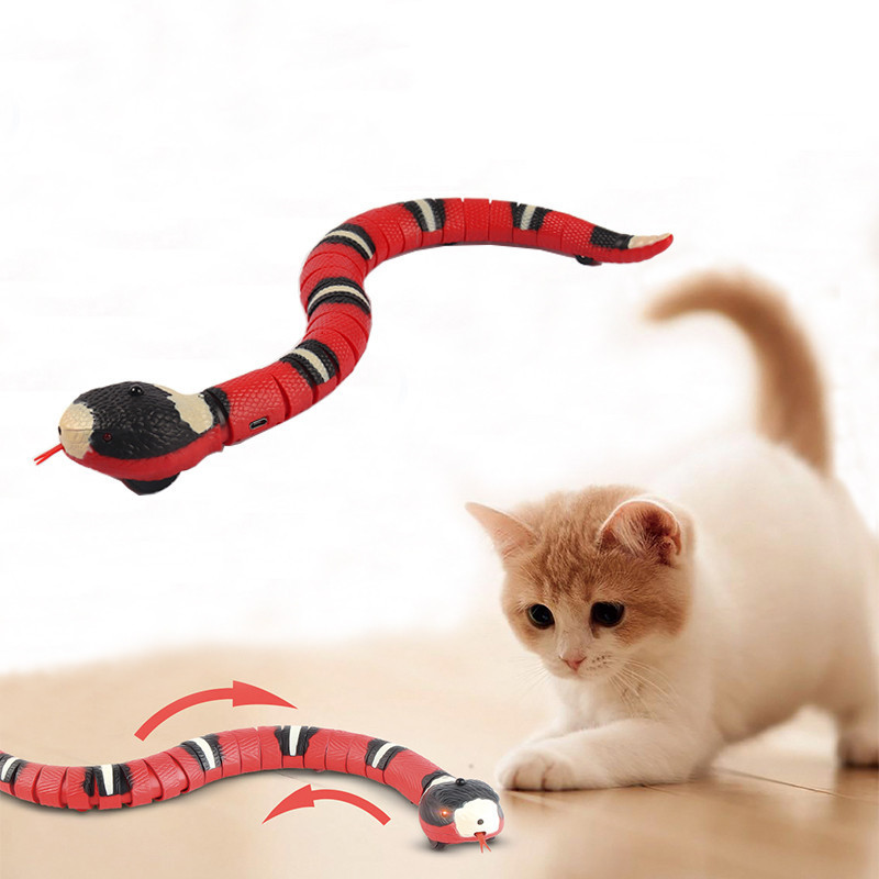 Smart Sensing Interactive Cat Toys Automatic Eletronic Snake Cat Teasering Play USB Rechargeable Kitten Toys for Cats Dogs Pet 1