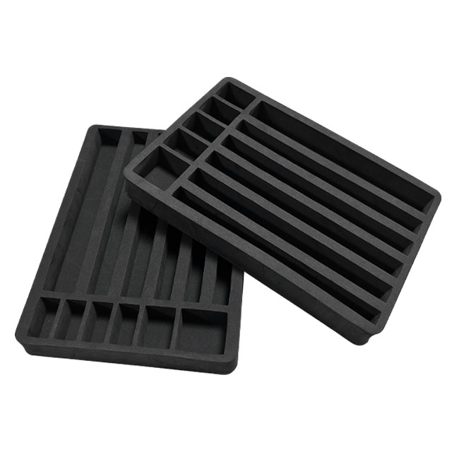 Custom laser die cut carbon EVA foam and EPE foam cardboard tool box packaging case insert foam