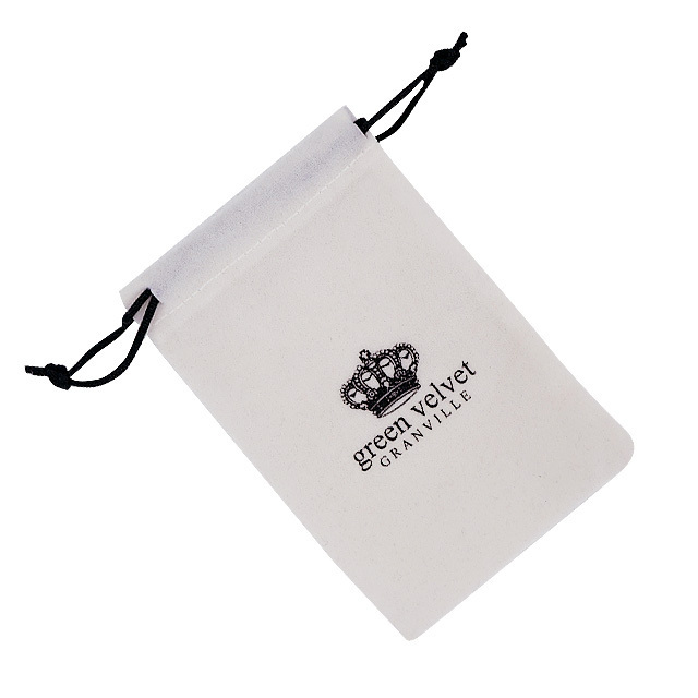 Logo Personalised White Gift Storage Small Jewelry Candle Dice Velvet Bag