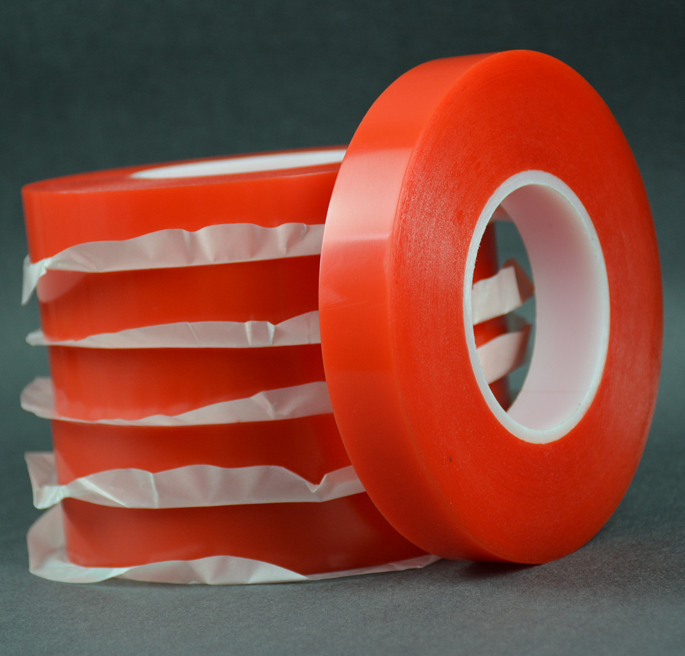 Strong acrylic adhesive red double roll polyester transparent high temperature splicing tape