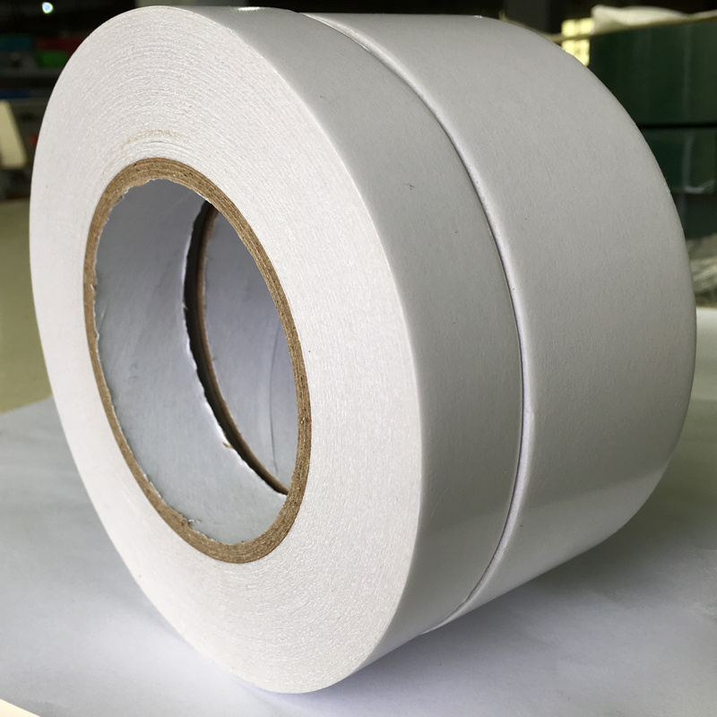 Nonwoven solvent acrylic self adhesive paper roll thin industrial double sided tissue tape