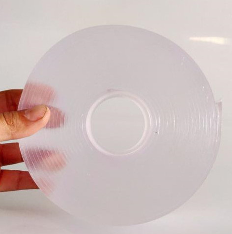 Reusable strong bonding clear waterproof removable nano traceless washable adhesive tape