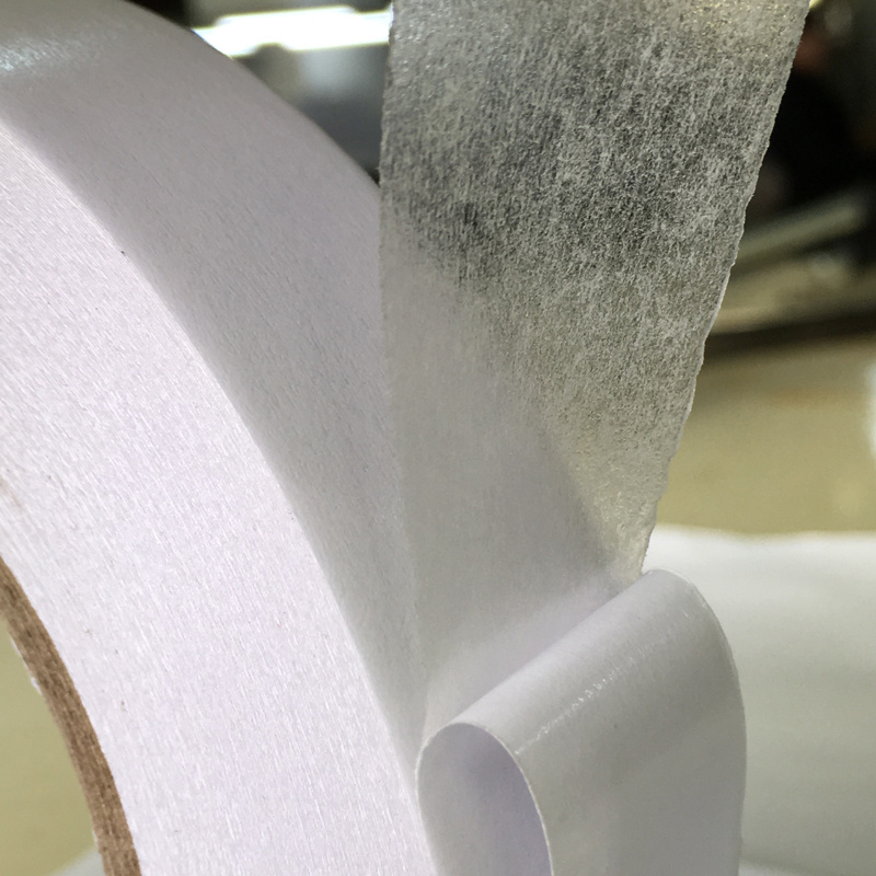 Nonwoven solvent acrylic self adhesive paper roll thin industrial double sided tissue tape