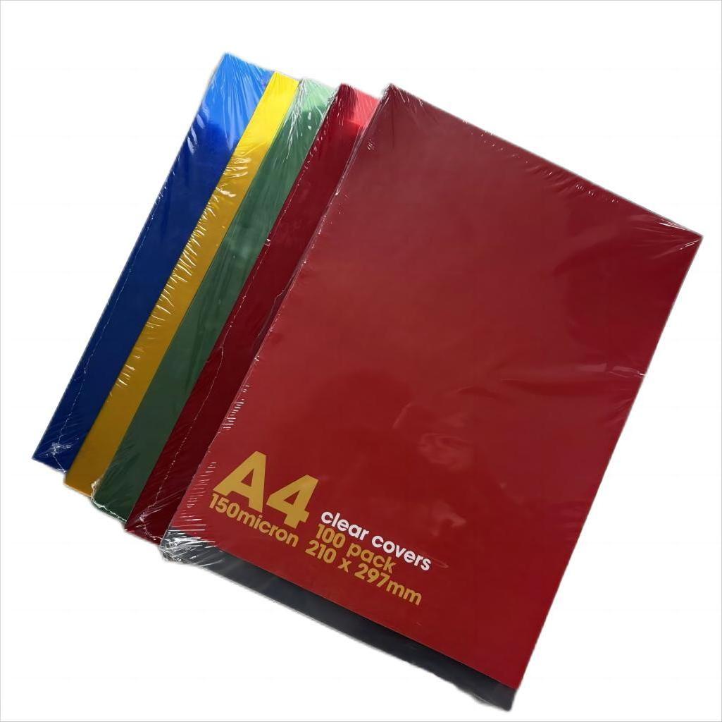 HSQY transparent pvc book cover a3 a4 a5 size clear matte plastic book cover binding sheet