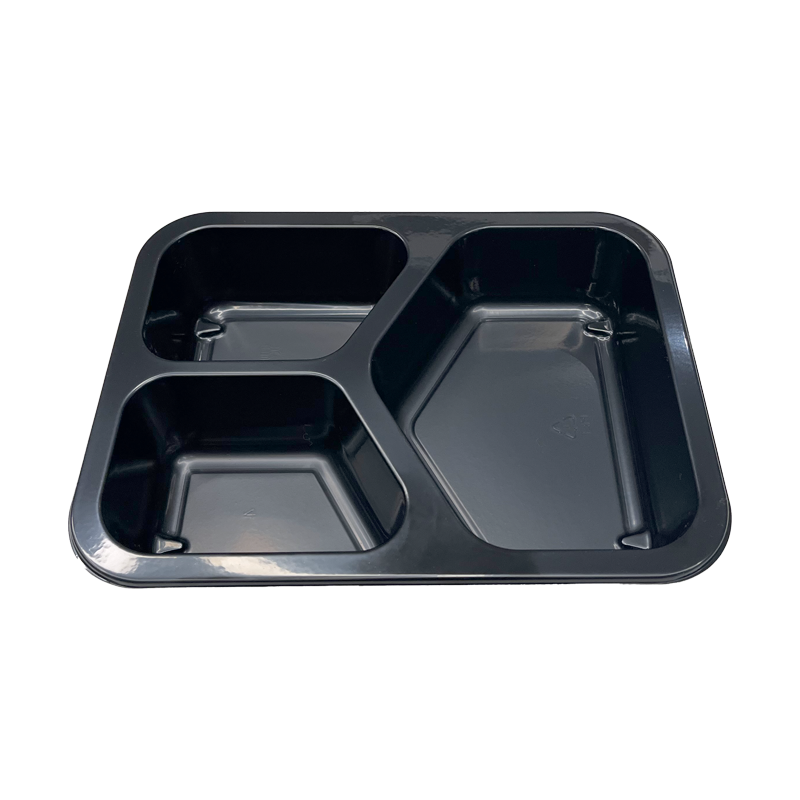 OEM Design Plastic CPET Tray 1 2 3 Compartment CPET Food Tray For Ready Meal Frozen Meat Fruit Packaging