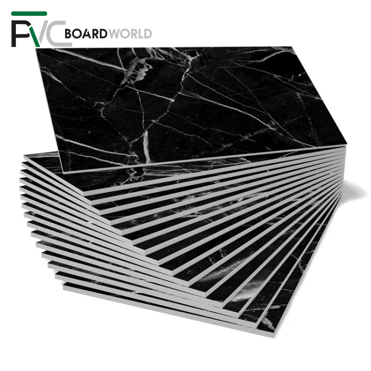 Xiting Customization Design High Gloss UV luxury 3d pvc faux marble wall panel for interior home decoration