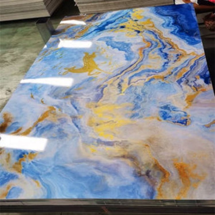 Xiting customization design 1220*2800mm high glossy tv background tile marble board wall panel