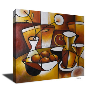 PL factory direct price oil canvas painting abstract pop art hand-painted flowerpot wall art home decor still life  paintings