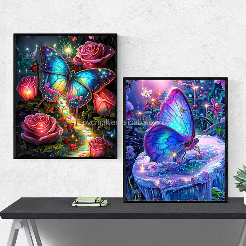 5d Diamond Art Painting Kit Floral Butterfly Wholesale Diamond Mosaic Crystal Diamond Painting