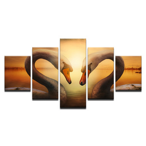 PL Custom framed canvas wall art 5 panel wall art painting canvas prints bedroom wall pictures living room home decor