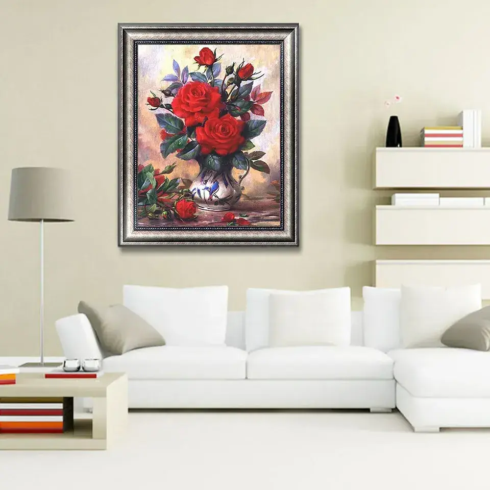 Diy 5D Diamond Painting kit flower Diamond Pictures Cross Stitch paint by numbers adult Embroidery living room decor wall art