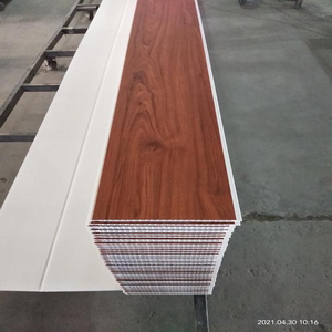 250mm  wood grain pvc wall ceiling cladding panel