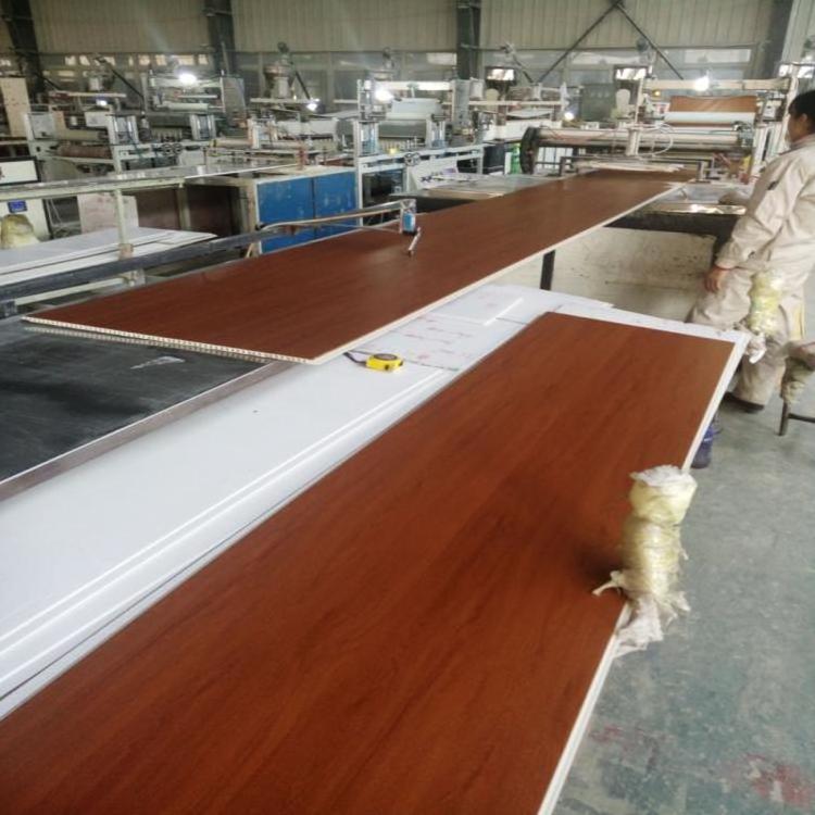 250mm  wood grain pvc wall ceiling cladding panel