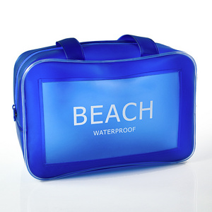 Clear EVA plastic wash bag frosted Zip Lock makeup Bag custom printing Washing pouch PVC ziplock beach bags