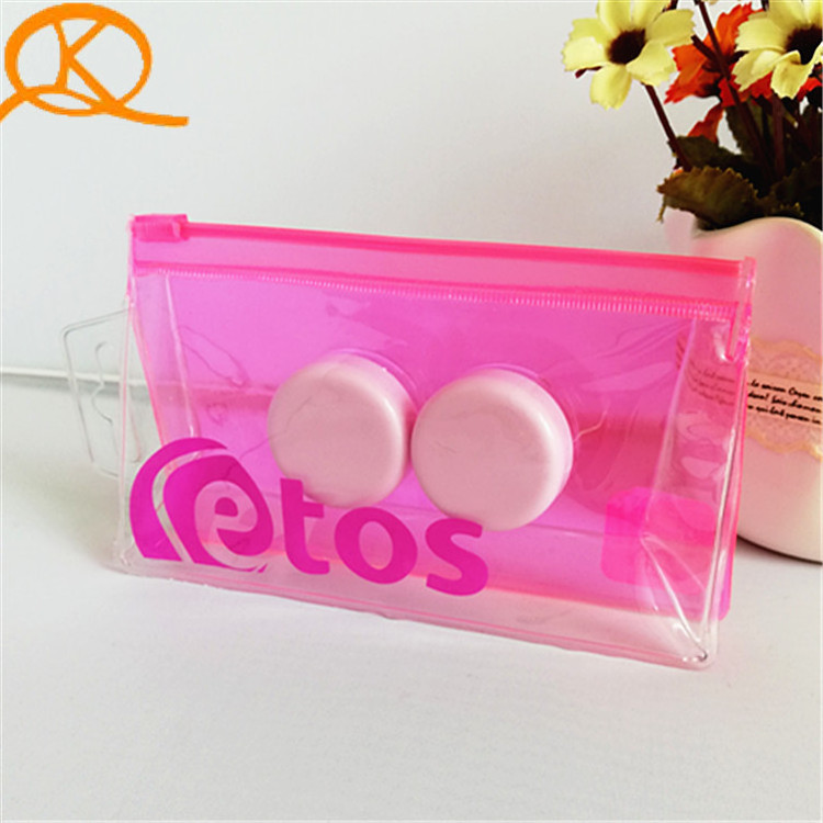 Clear EVA plastic packing frosted Zip Lock makeup Bag custom printing small plastic PVC zip lock beach bags